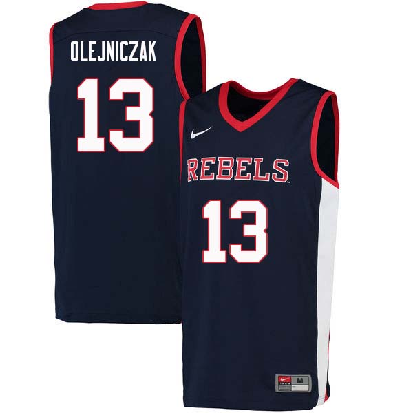 Dominik Olejniczak Ole Miss Rebels NCAA Men's Navy #13 Stitched Limited College Football Jersey HEX6758PU